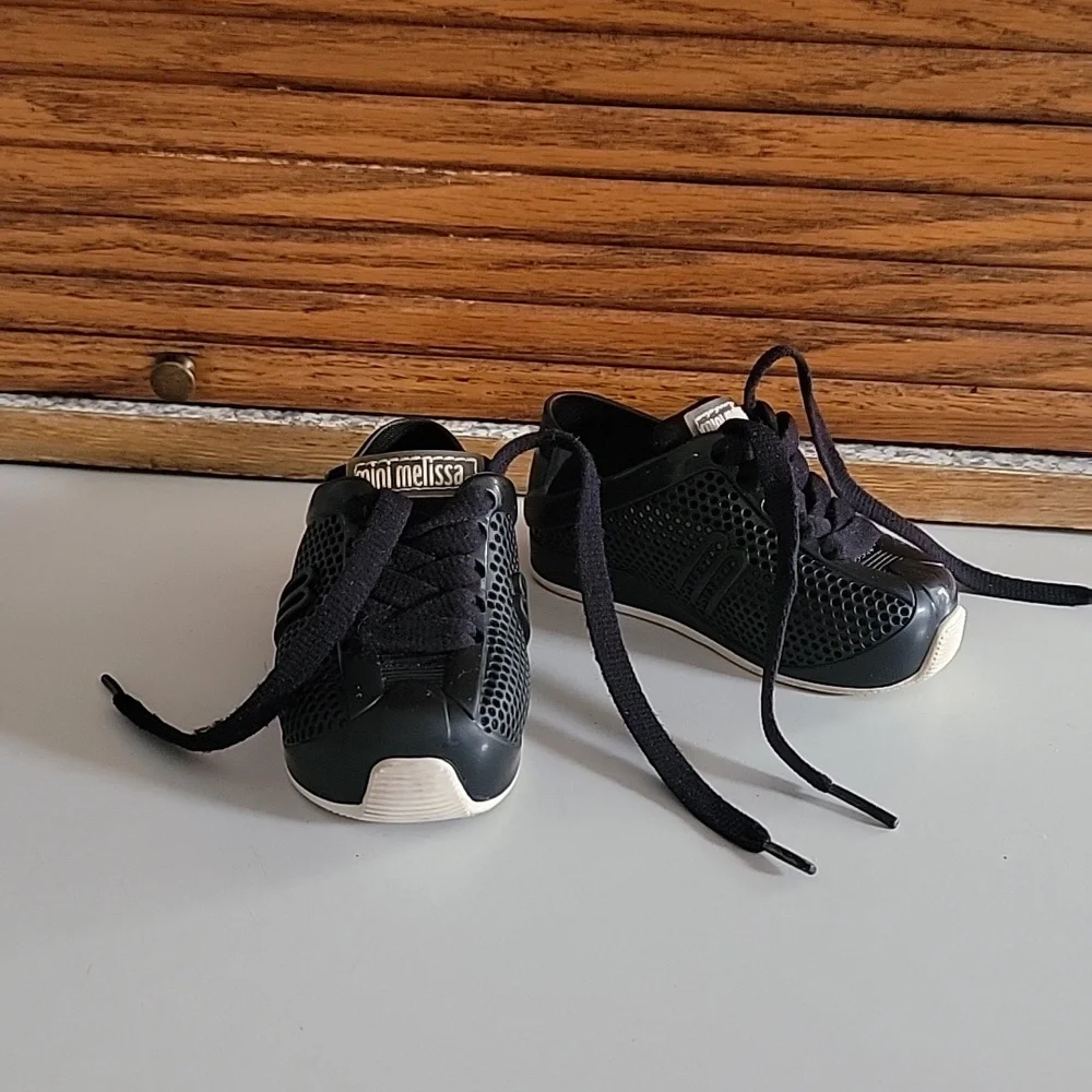 MINI MELISSA BABY SHOES COMFY BLACK SIZE 5 TODDLER